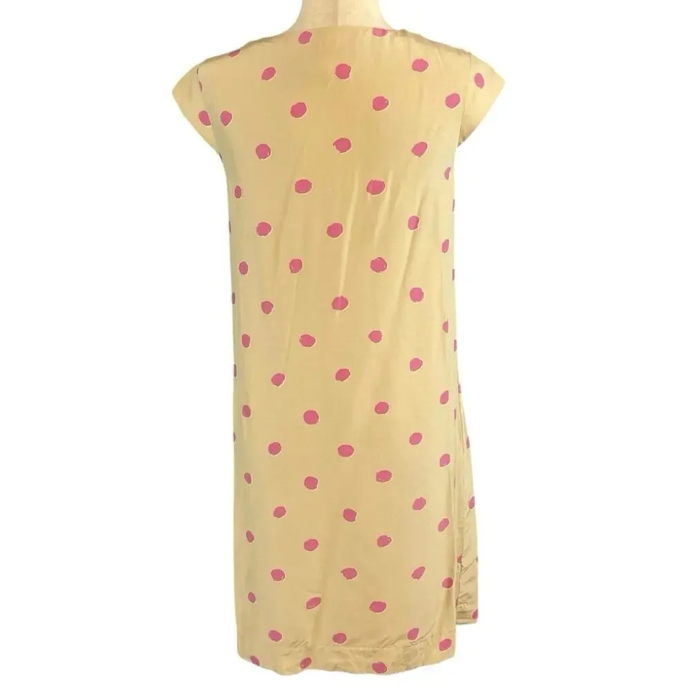 Kate Spade Shawna Polka Dot Sleeveless Shift Dress Silk Blend Cap Sleeves Size 2